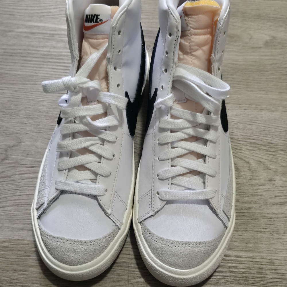 Nike White and Black High-Top Sneakers